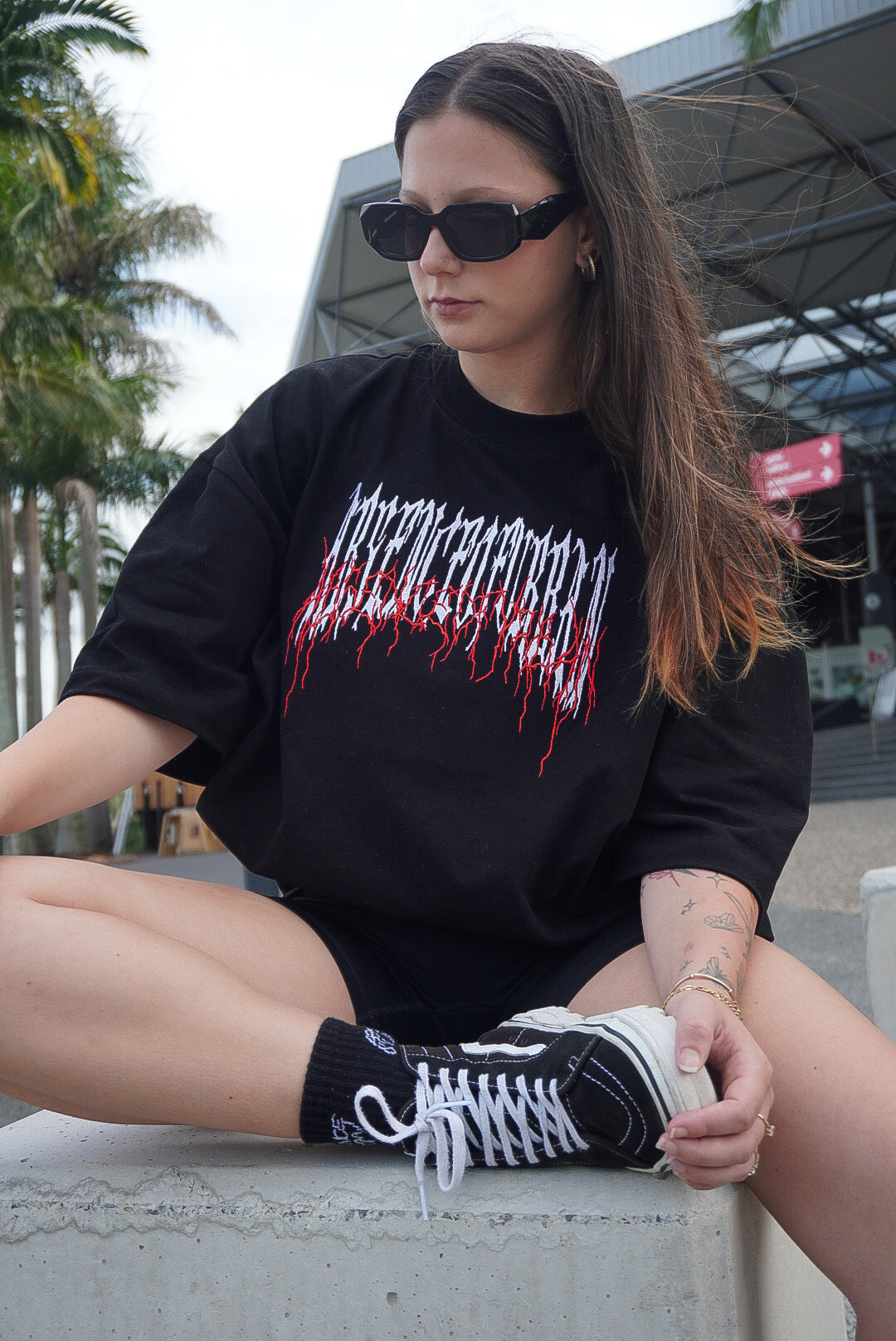 REVENGE BLACK OVERSIZE T-SHIRT