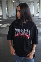 REVENGE BLACK OVERSIZE TEE