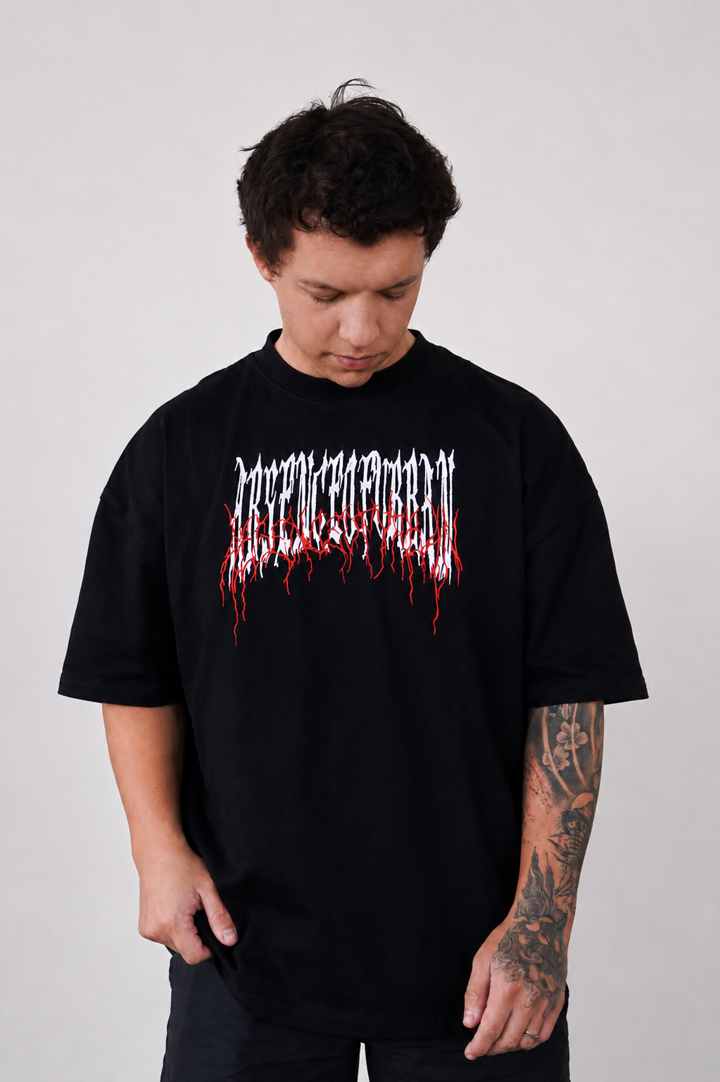 REVENGE BLACK OVERSIZE T-SHIRT