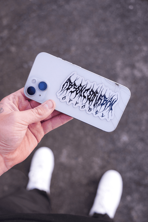 AOU sticker featuring bold urban-style graphics from Absenceofurban on a white background.