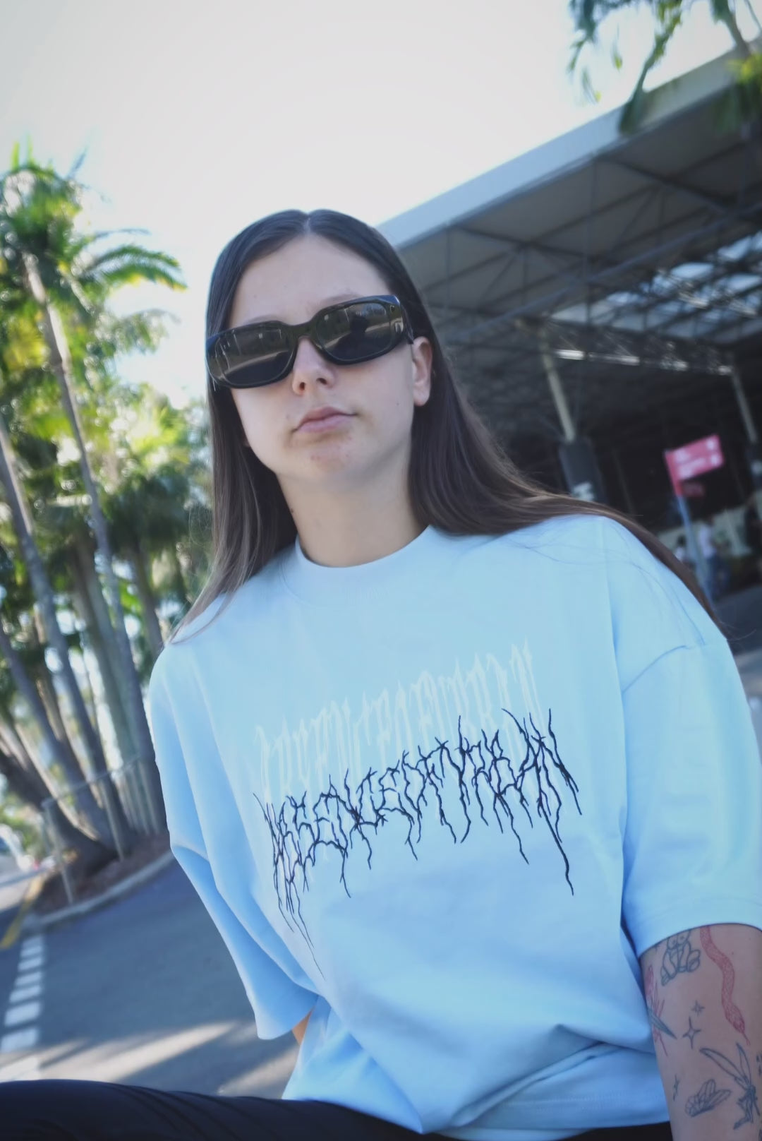 REVENGE BLUE OVERSIZE T-SHIRT